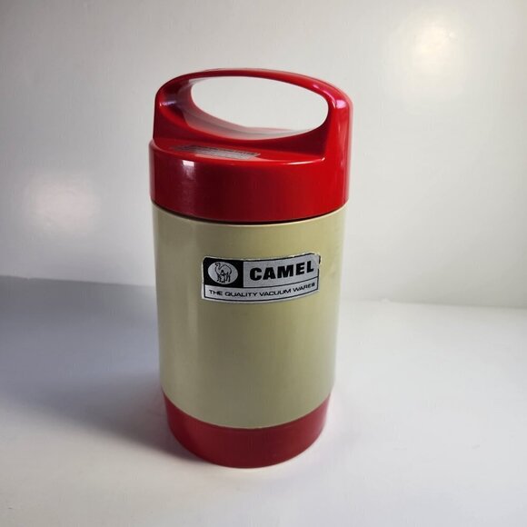 Thermos Vintage Camel Vacuum Screw Top Glass Vacuum Filler Quality Vacuum - Picture 1 of 12